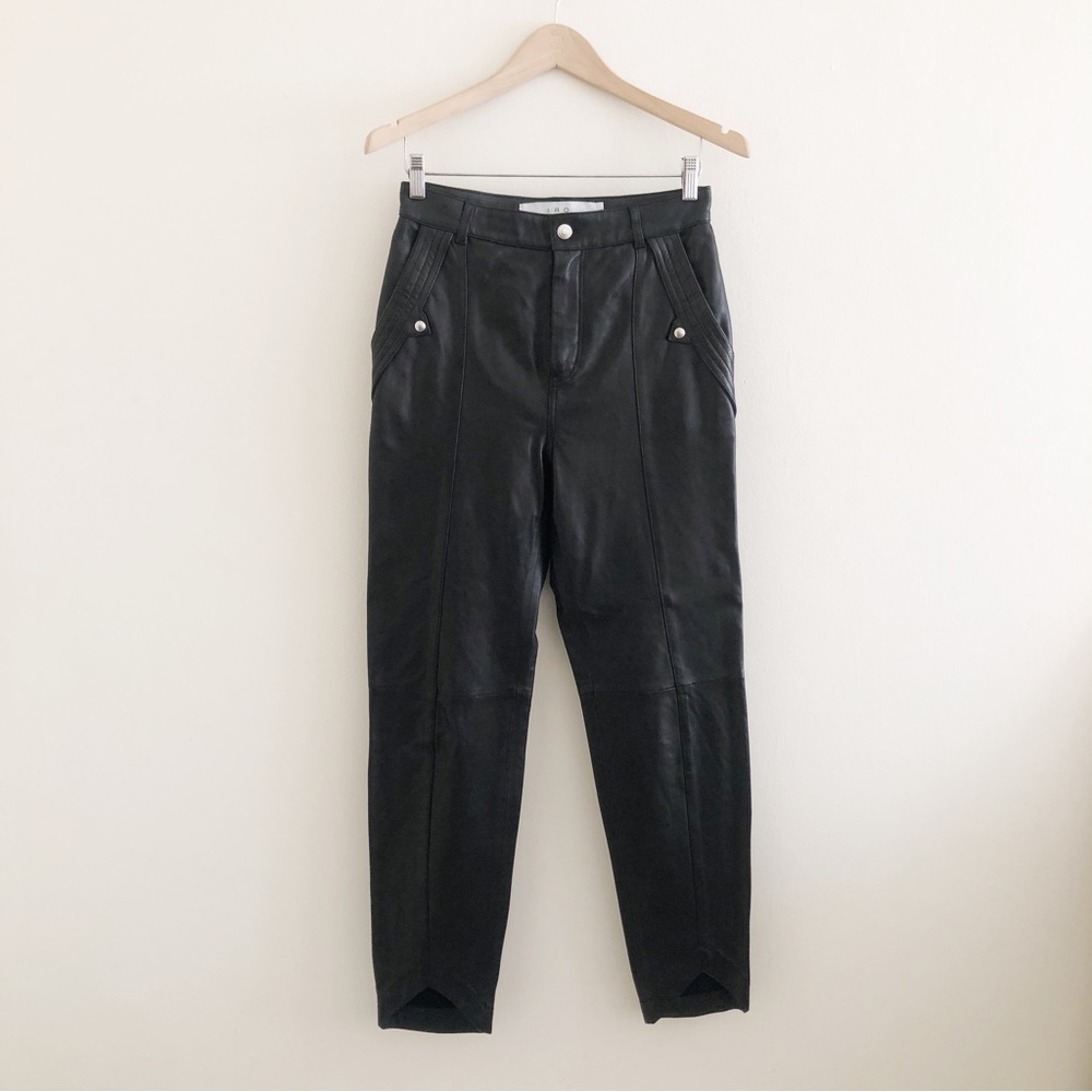 ❌IRO Fotsy High Waisted Leather Pants Black Size 4